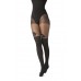 Collant nero con fiore. Collant nero con fiore.