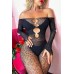Catsuit ricamata senza piede con perle. Catsuit ricamata senza piede con perle.