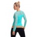 Shirt con maniche in pizzo. Menta Shirt con maniche in pizzo. Menta