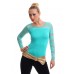 Shirt con maniche in pizzo. Menta Shirt con maniche in pizzo. Menta