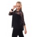 Blusa con inserti in pizzo. Nero Blusa con inserti in pizzo. Nero