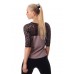 Maglia maniche 3/4 con pizzo. Tortora/nero Maglia maniche 3/4 con pizzo. Tortora/nero