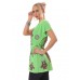 Blusa con motivi fantasia + cintura. Verde Blusa con motivi fantasia + cintura. Verde