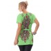 Blusa con motivi fantasia + cintura. Verde Blusa con motivi fantasia + cintura. Verde