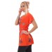 Blusa con motivi fantasia + cintura. Arancione Blusa con motivi fantasia + cintura. Arancione
