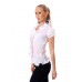 Camicetta con arricciature e volants. Bianco Camicetta con arricciature e volants. Bianco