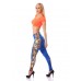Leggings con stampa floreale. Blu. Leggings con stampa floreale. Blu.