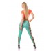 Leggings con stampa floreale. Verde acqua. Leggings con stampa floreale. Verde acqua.