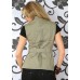 Smanicato in jeans color verde chiaro. Smanicato in jeans color verde chiaro.