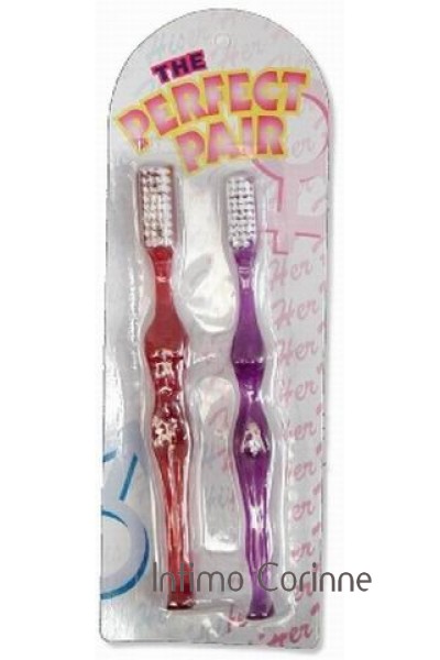 Coppia spazzolini da denti LUI & LEI. Coppia spazzolini da denti LUI & LEI.