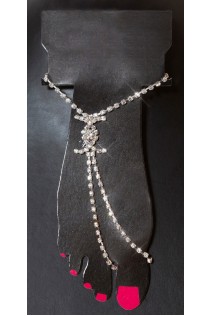 Catenina piede con strass. Catenina piede con strass.