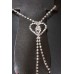 Catenina piede con strass e cuore.