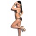 Bikini pitonato con catene dorate. Bikini pitonato con catene dorate.