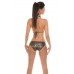 Bikini pitonato con doppie catene dorate. Bikini pitonato con doppie catene dorate.