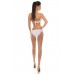 Monokini bianco perlato con catene dorate. Monokini bianco perlato con catene dorate.