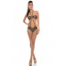 Monokini pitonato con catene dorate. Monokini pitonato con catene dorate.