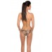 Monokini leopardato con cintura. Beige/oro. Monokini leopardato con cintura. Beige/oro.