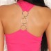 Top con anelli sulla schiena. Rosa. Top con anelli sulla schiena. Rosa.
