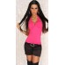 Top con anelli sulla schiena. Rosa. Top con anelli sulla schiena. Rosa.