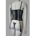 Guepiere beige-nera in tulle e pizzo + tanga. Guepiere beige-nera in tulle e pizzo + tanga.