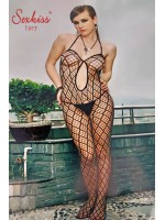 Bodystocking a rete aperta al cavallo con perizoma. Bodystocking a rete aperta al cavallo con perizoma.