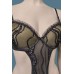 Body in tulle con fili in lurex. Verde-nero. Body in tulle con fili in lurex. Verde-nero.