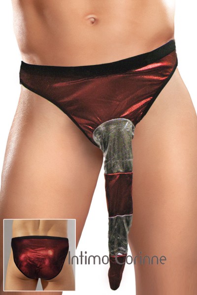 Slip uomo luccicante con proboscide. 3 colori. Slip uomo luccicante con proboscide. 3 colori.
