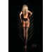 Collant aperto nero/nudo con motivo reggicalze. Art. BS106 Collant aperto nero/nudo con motivo reggicalze. Art. BS106