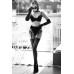 Collant aperto nero/nudo con motivo reggicalze. Art. BS106 Collant aperto nero/nudo con motivo reggicalze. Art. BS106