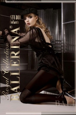 Ballerina: leggings neri in microfibra. Art. 038