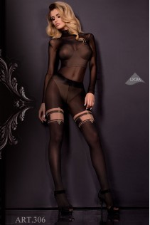Ballerina: collant nero con fascia beige. Art. 306 Ballerina: collant nero con fascia beige. Art. 306