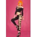 Top e leggings stringati con intagli. Nero Top e leggings stringati con intagli. Nero