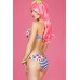CHILIROSE: bikini floreale con reggiseno a fascia. CHILIROSE: bikini floreale con reggiseno a fascia.
