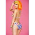 CHILIROSE: bikini con fantasia a fiori e righe. CHILIROSE: bikini con fantasia a fiori e righe.