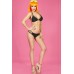 CHILIROSE: bikini nero con catenelle dorate. CHILIROSE: bikini nero con catenelle dorate.