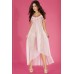 CHILIROSE: vestaglia lunga in chiffon e pizzo. Rosa CHILIROSE: vestaglia lunga in chiffon e pizzo. Rosa