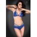 CHILIROSE: completino intimo 2 pezzi in pizzo con stringhe. Blu. CHILIROSE: completino intimo 2 pezzi in pizzo con stringhe. Blu.