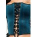 CHILIROSE: corpetto vellutato con stringature. Blu CHILIROSE: corpetto vellutato con stringature. Blu
