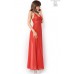 Abito in microrete con inserti in pizzo. Rosso Abito in microrete con inserti in pizzo. Rosso