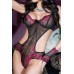 Body in tulle e pizzo + guanti. Nero/rosa Body in tulle e pizzo + guanti. Nero/rosa