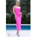 Abito lungo fucsia con strass. Abito lungo fucsia con strass.
