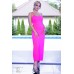 Abito lungo fucsia con strass. Abito lungo fucsia con strass.