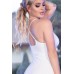 Abito lungo bianco con strass. Abito lungo bianco con strass.