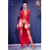 Guepiere set 3 pezzi con calze. Rosso Guepiere set 3 pezzi con calze. Rosso