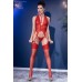 Guepiere set 3 pezzi con calze. Rosso Guepiere set 3 pezzi con calze. Rosso