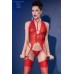Guepiere set 3 pezzi con calze. Rosso Guepiere set 3 pezzi con calze. Rosso