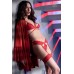 Completo intimo 2 pezzi in pizzo con giarrettiere incorporate. Rosso Completo intimo 2 pezzi in pizzo con giarrettiere incorporate. Rosso