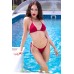 Mini bikini rosso 3 pezzi con tanga e perizoma. Mini bikini rosso 3 pezzi con tanga e perizoma.