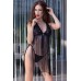 Babydoll nero con lunghe frange. Babydoll nero con lunghe frange.