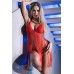 Babydoll rosso con lunghe frange. Babydoll rosso con lunghe frange.